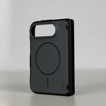 LZEL SILICORE Premium Silicone MagSafe Case with Metal Camera Frame for iPhone Duo | Dark Gray