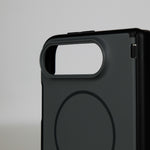 LZEL SILICORE Premium Silicone MagSafe Case with Metal Camera Frame for iPhone Duo | Dark Gray