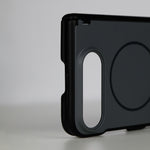 LZEL SILICORE Premium Silicone MagSafe Case with Metal Camera Frame for iPhone Duo | Dark Gray