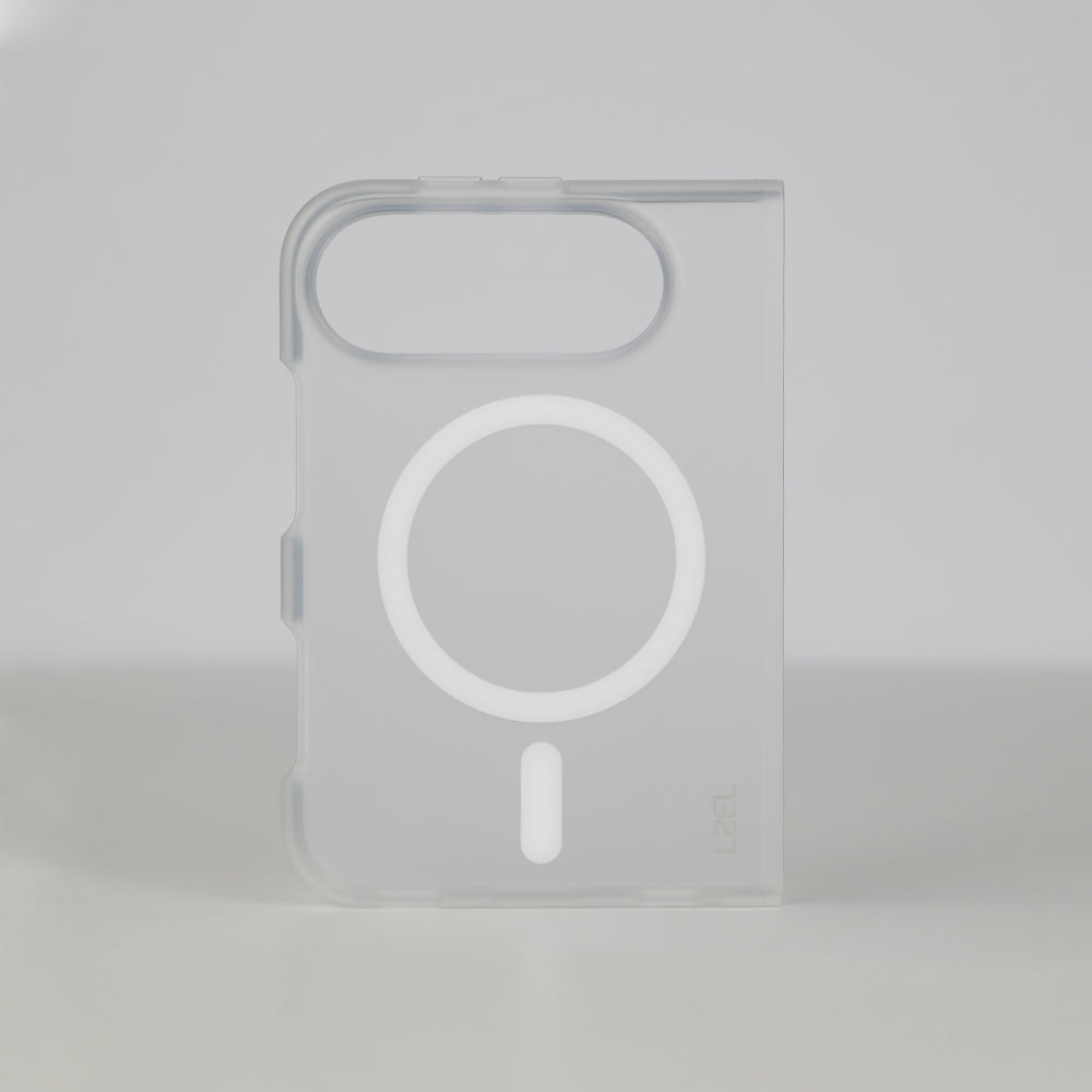 كڤر حماية LZEL MATTE CRYSTAL متوافق مع MagSafe لهاتف iPhone Duo | شفاف 
