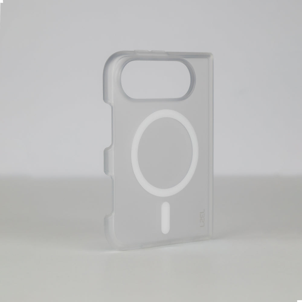 كڤر حماية LZEL MATTE CRYSTAL متوافق مع MagSafe لهاتف iPhone Duo | شفاف 