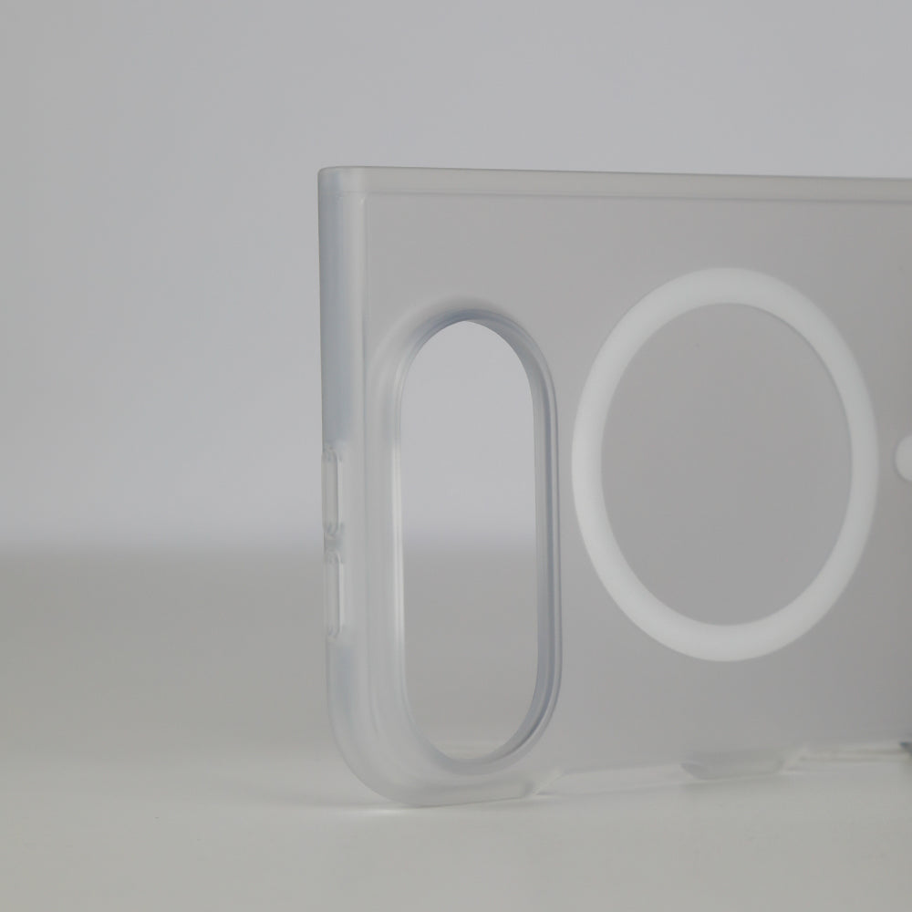 كڤر حماية LZEL MATTE CRYSTAL متوافق مع MagSafe لهاتف iPhone Duo | شفاف 
