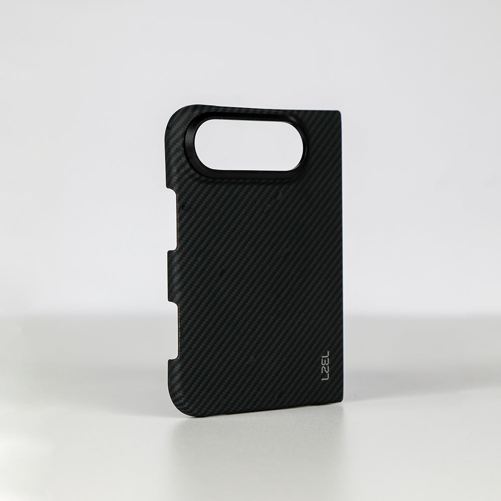 كڤر حماية LZEL Kevlar360 فائق النحافة من ألياف الكيفلار الأصلية مع دعم MagSafe لهاتف iPhone Duo 