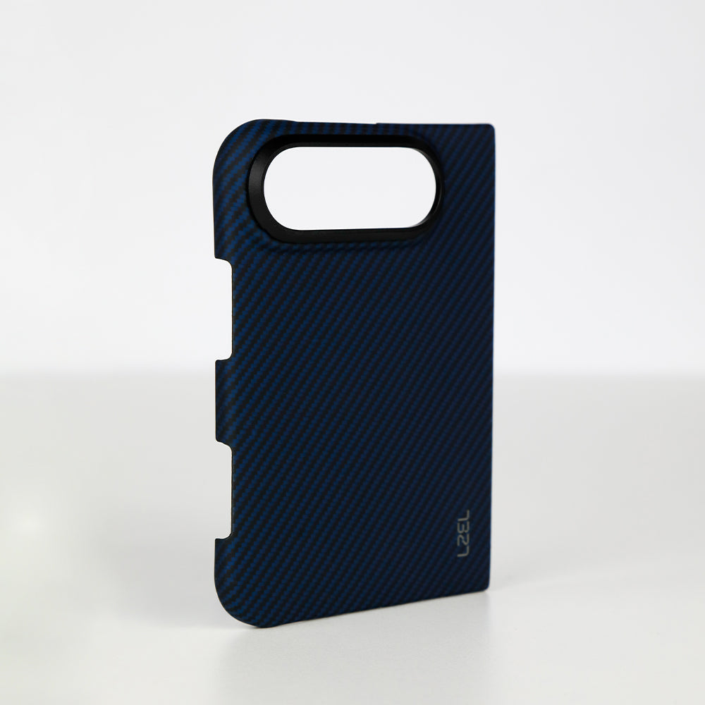 كڤر حماية LZEL Kevlar360 فائق النحافة من ألياف الكيفلار الأصلية مع دعم MagSafe لهاتف iPhone Duo 