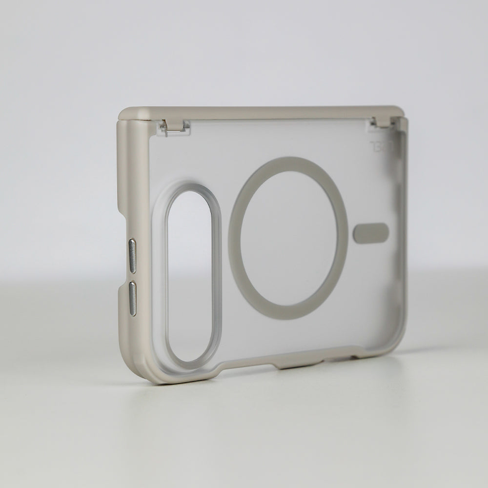 كڤر حماية LZEL MatteForge مطفي شفاف بخامات فاخرة ودعم MagSafe لهاتف iPhone Duo