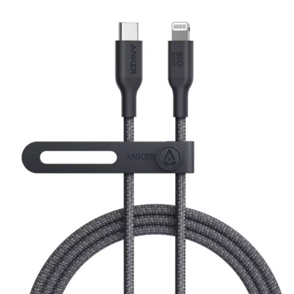 انكر كابل USB-C إلى Lightning 6FT Bio Braided أسود - A80B6H11