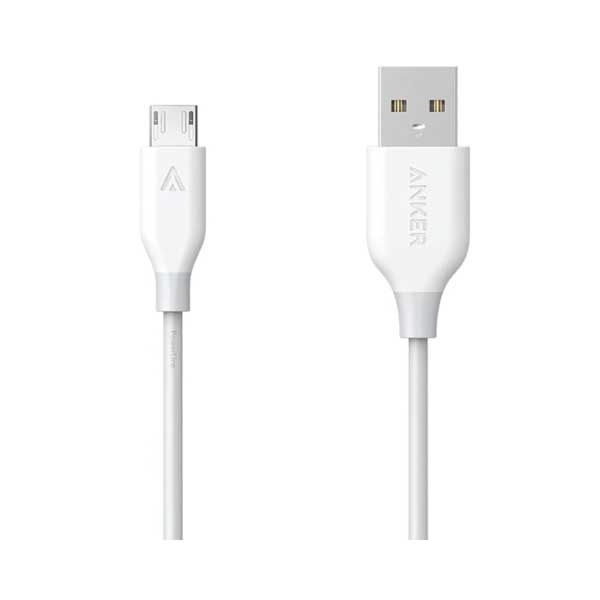 Anker 3ft Powerline Micro Usb Cable - White - A8132H21