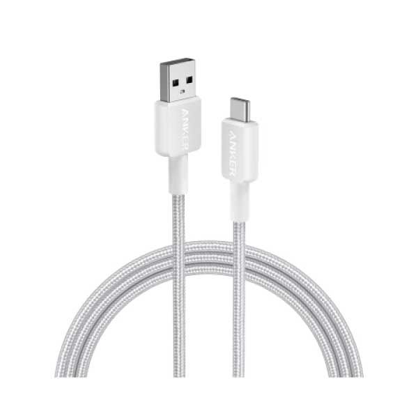 كابل أنكر بطول 1.8 متر/6 قدم 322 من USB-A إلى USB-C - أبيض | A81H6H21 