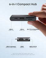 محول أنكر نانو USB-C متعدد المنافذ 6 في 1 - 5Gbps | أسود