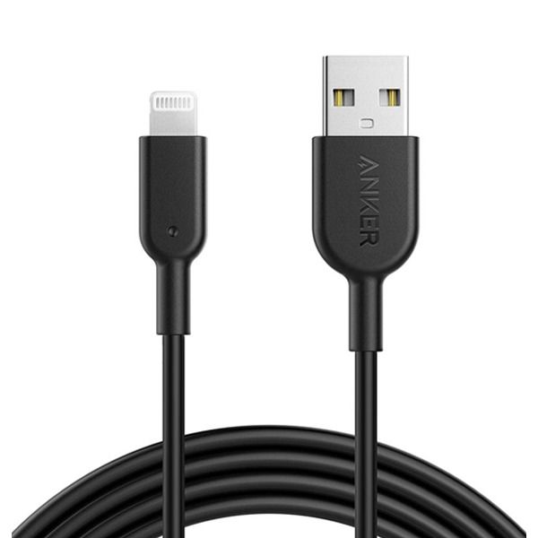Powerline II كيبل أنكر  USB-A إلى Lightning بطول 1.8 متر | أسود