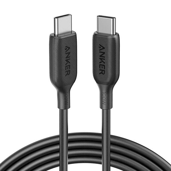 Anker 6ft/1.8m PowerLine III USB-C to USB-C 2.0 100W Cable Ð Black (A8856H11)