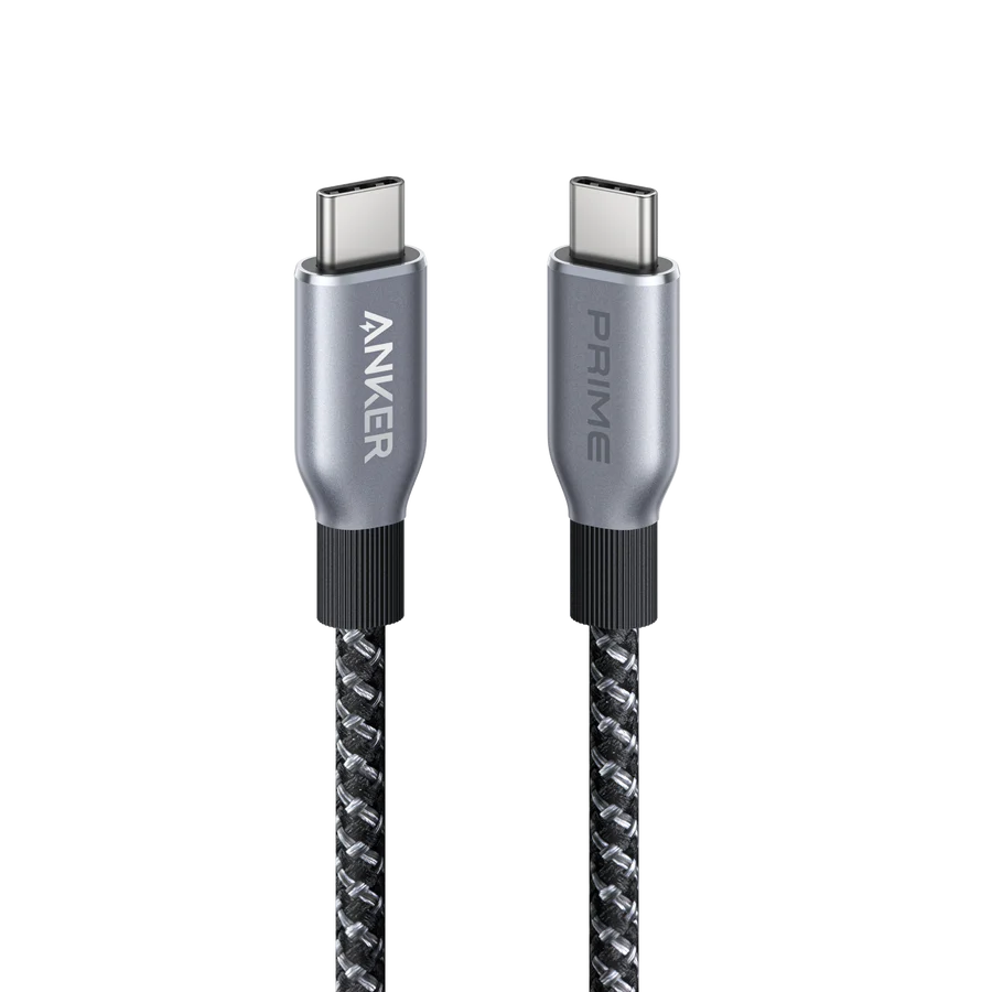 كيبل أنكر Prime من USB-C إلى USB-C | طول 6 أقدام، 240 واط | أسود