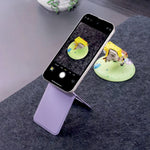 LZEL Magsafe PU Leather Card Holder And Tripod Stand Aegis Clio | Light Purple