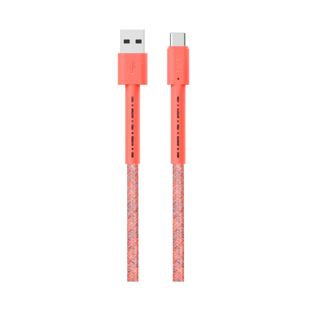 كيبل من LZEL USB-A إلى USB-C 2.0، متين، يتحمّل أكثر من 150,000 انحناء، سرعة نقل 480 ميجابت/ثانية، قدرة 5 فولت / 3 أمبير، بطول 2 متر | أخضر