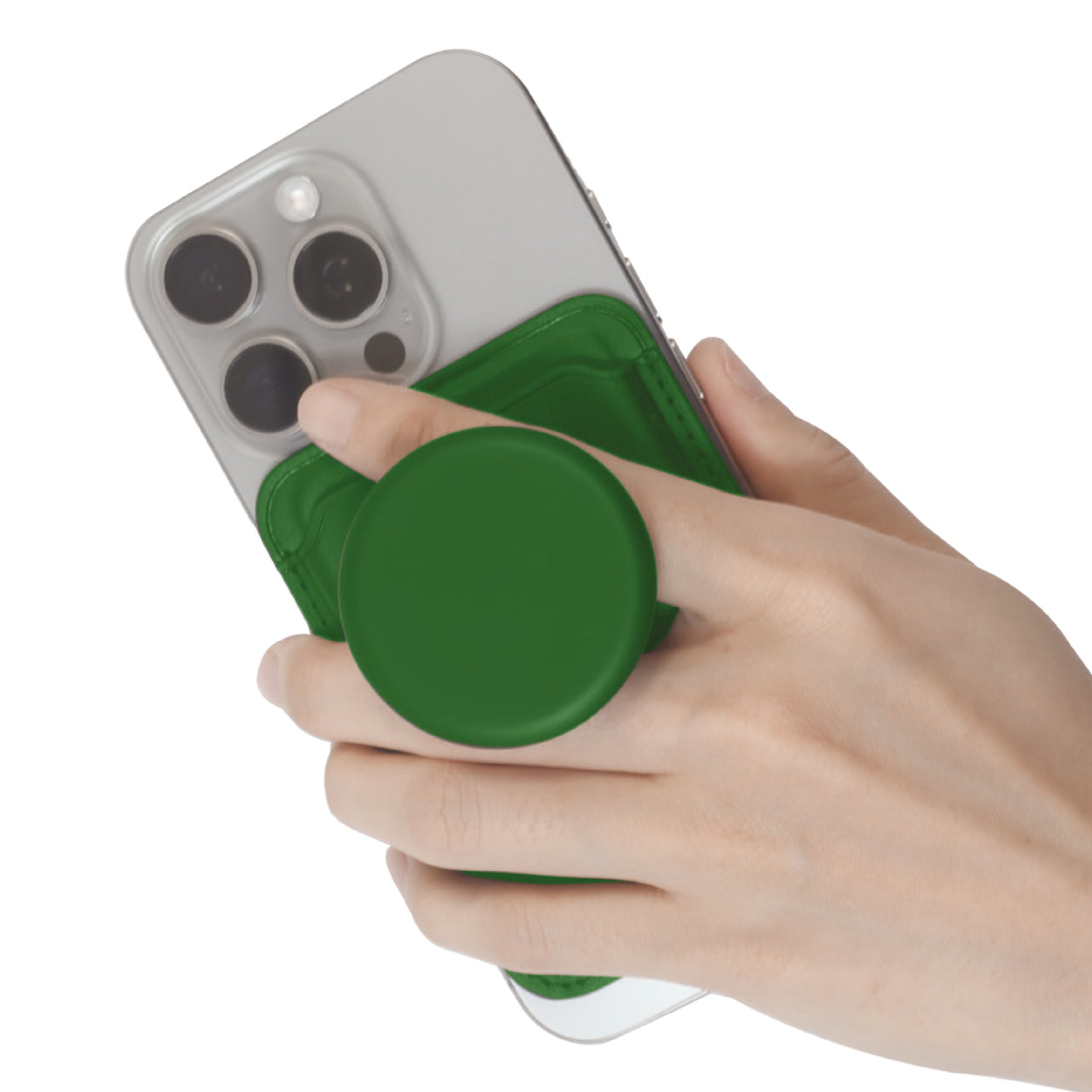 LZEL Aegis Leather Card Wallet Fortis Magsafe Magnetic | Green