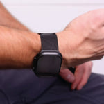 سوار ساعة Avalonflex من ليزل من الفولاذ المقاوم للصدأ بتصميم Milanese Loop لـ 42/44/45/46/49 ملم (S10) | أسود