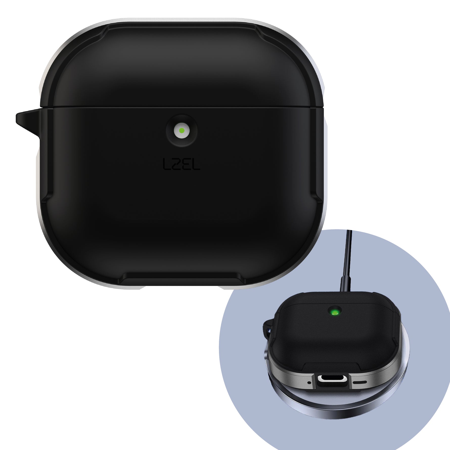 LZEL Aurum Airpods 4 Case Guard Pro Anti Fall Premium Hard Pc Case | Gray