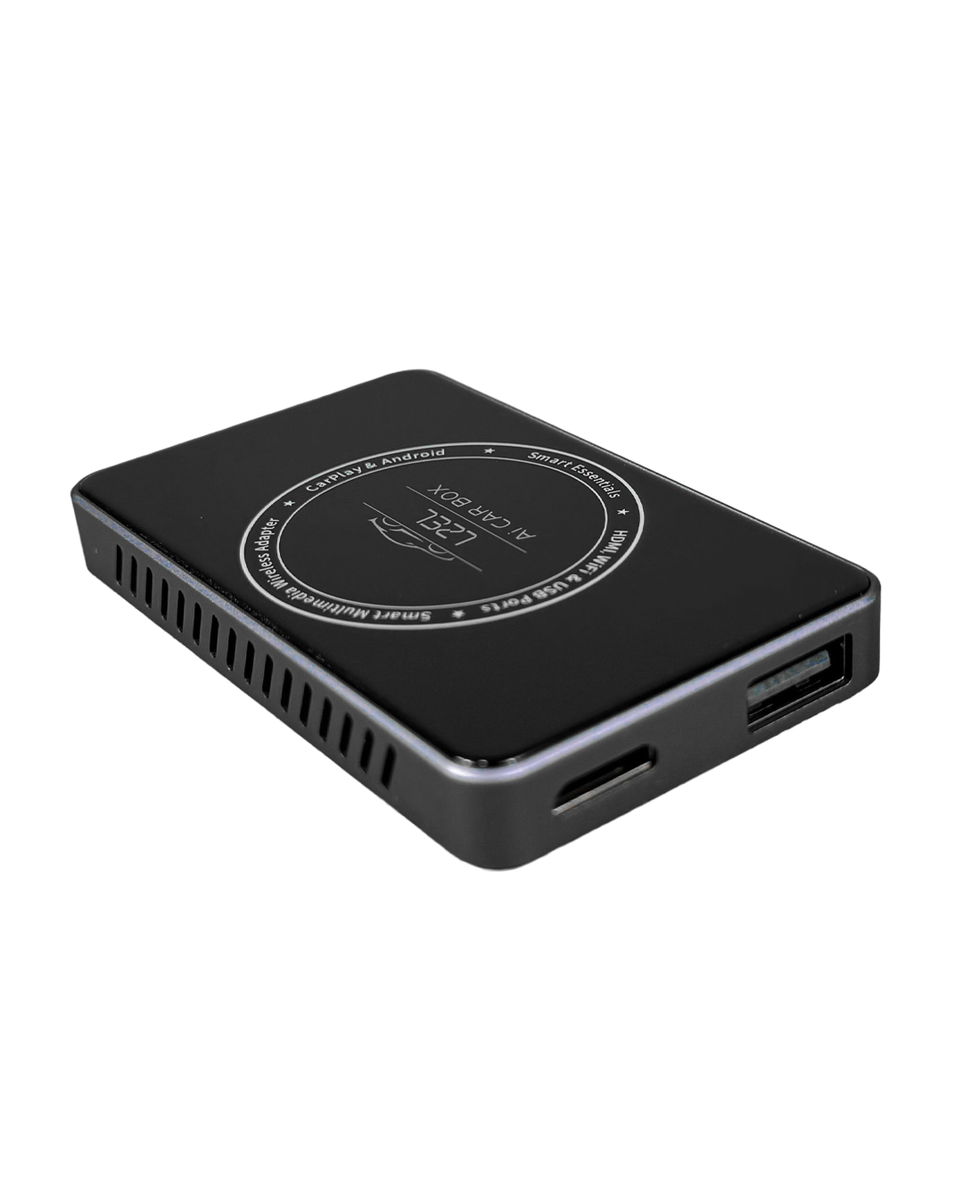 محول Carplay لاسلكي من ليزل 3 في 1  مع  USB-Cو  USB-A و HDMI و يدعم بلوتوث و واي فاي 