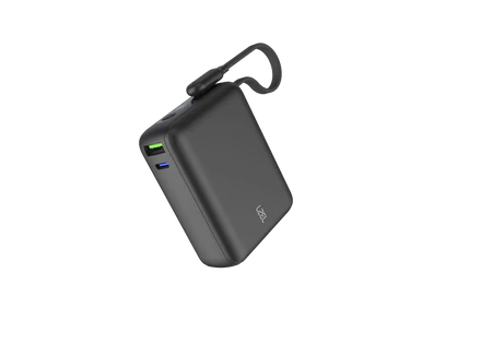 LZEL PrimeBrio 20K Mini PD Power Bank – 20000mAh, 40W, Built-in Type-C Cable