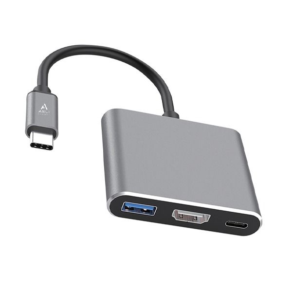 Asli Global Trio Connect Pro 15cm Usb-C To Multiport Adapter | AS-CCAHD15