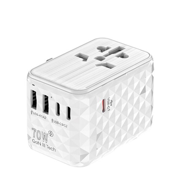 Asli Global 70W GaN PD Universal Fast Charger | White