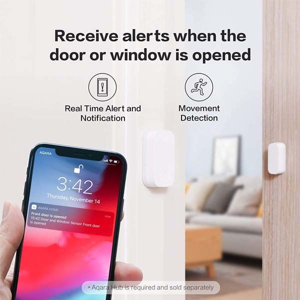 Aqara Door and Window Sensor Wireless Mini Alarm System and Smart Home Automation