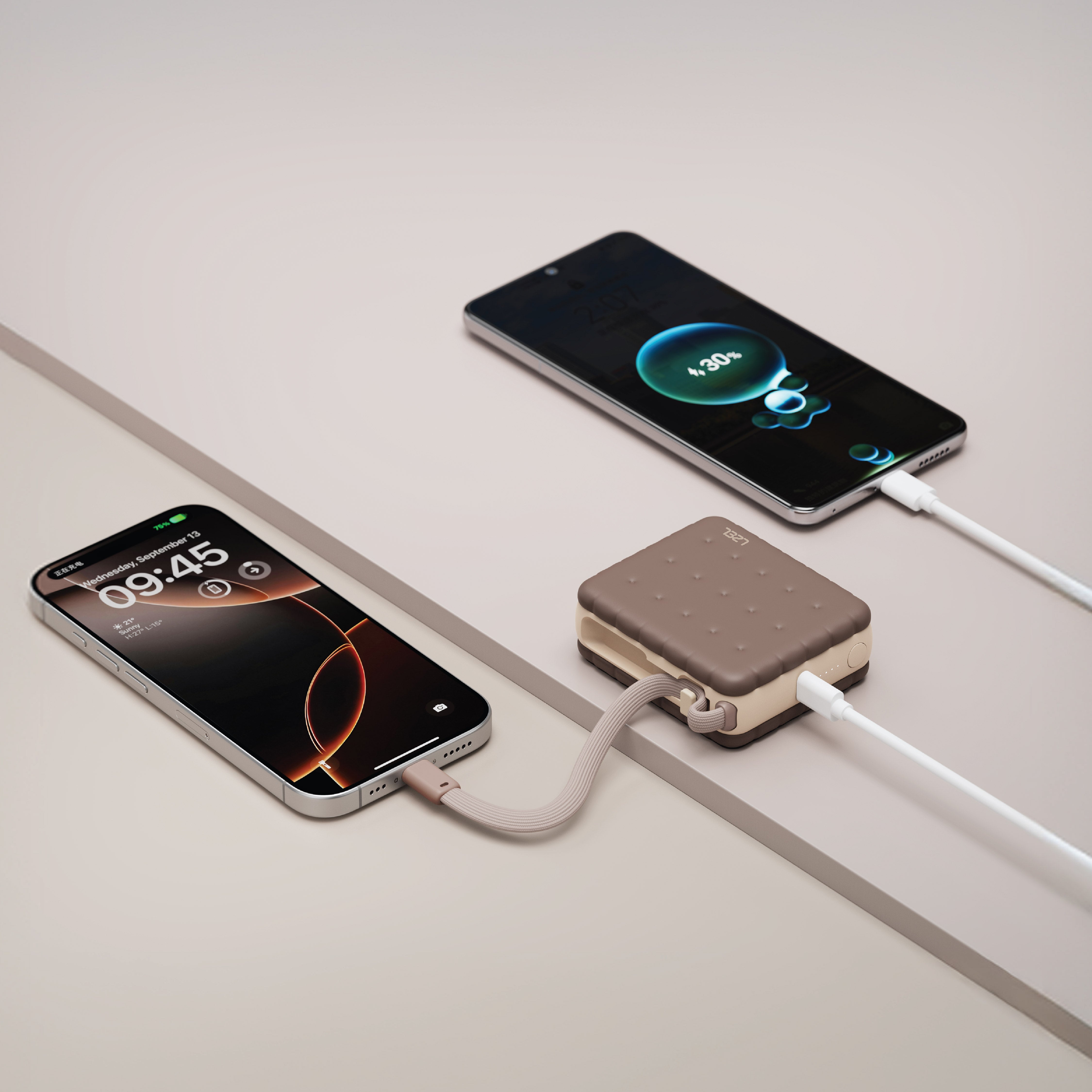 LZEL ZenoFlex MaxLux Mini 10000mAh PD Power Bank | Coffee