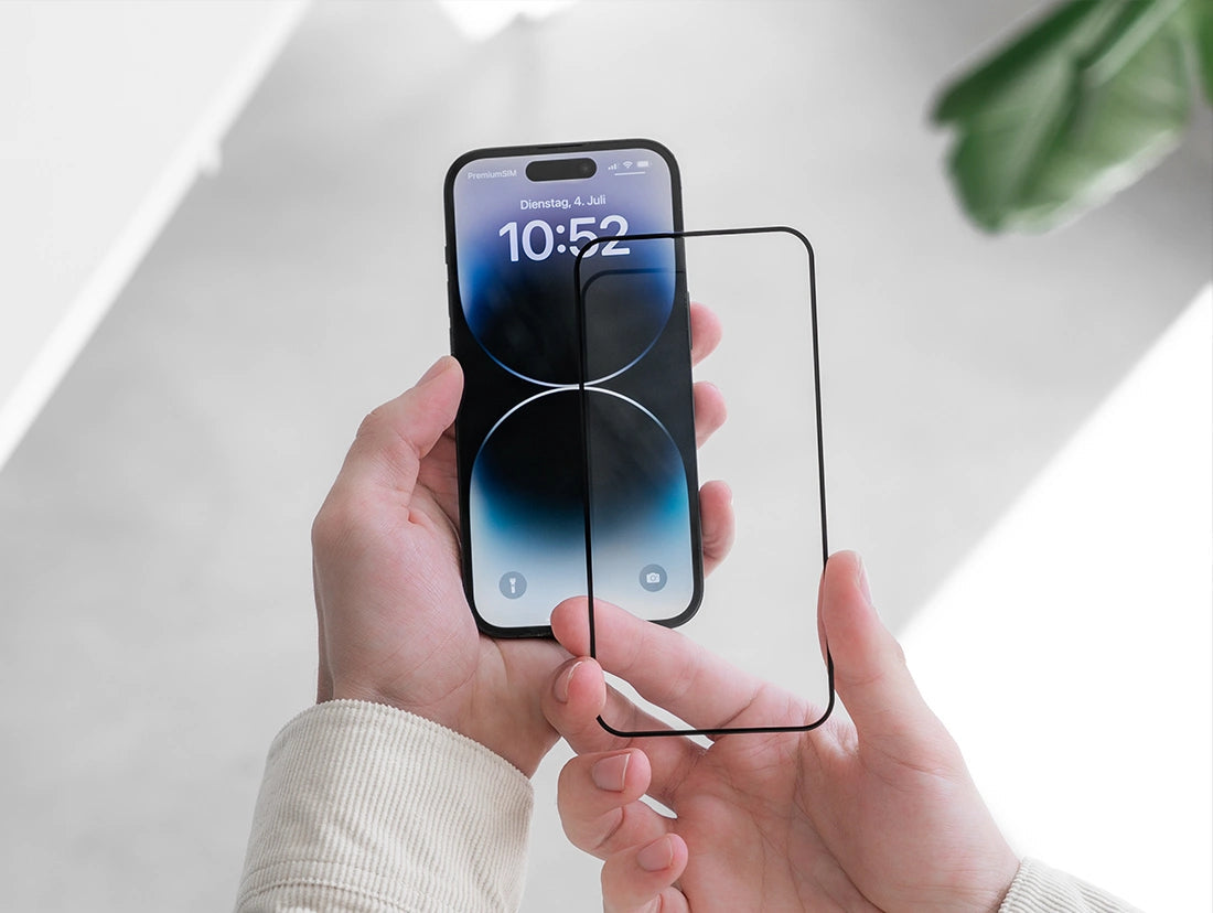 كڤر حماية شاشة 2.5D لهاتف iPhone 15 Pro Max مع حواف مقوي من ANANK