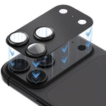 حماية عدسات كاميرا LZEL بتقنية AR+AF من زجاج Corning Eagle Eye الأصلي مع قاعدة معدنية لهاتف iPhone 18 Pro Max