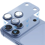 حماية عدسات كاميرا LZEL بتقنية AR+AF من زجاج Corning Eagle Eye الأصلي مع قاعدة معدنية لهاتف iPhone 18 Pro Max