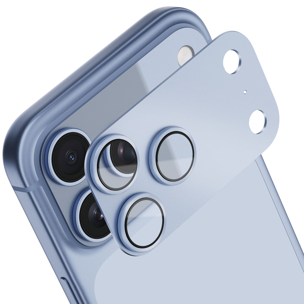 حماية عدسات كاميرا LZEL بتقنية AR+AF من زجاج Corning Eagle Eye الأصلي مع قاعدة معدنية لهاتف iPhone 18 Pro Max