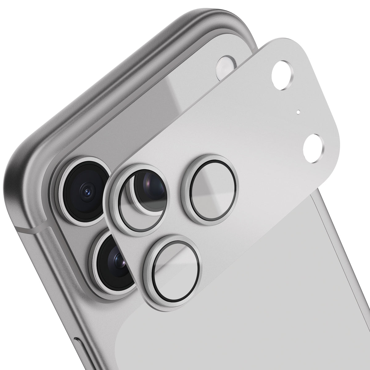 حماية عدسات كاميرا LZEL بتقنية AR+AF من زجاج Corning Eagle Eye الأصلي مع قاعدة معدنية لهاتف iPhone 18 Pro Max