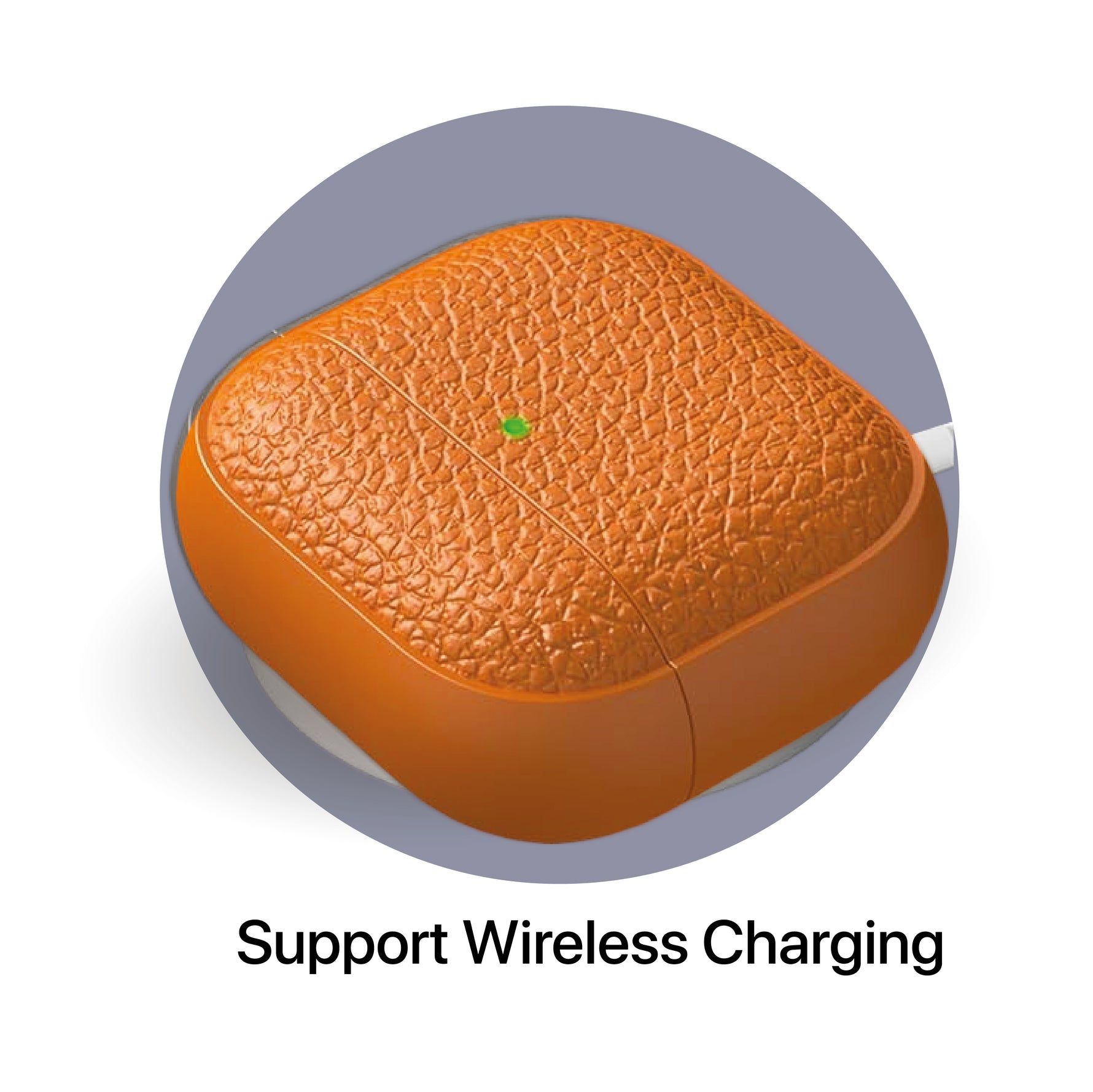 LZEL Airpods 4 Aurum Guard Premium TPU Leather Case | Brown