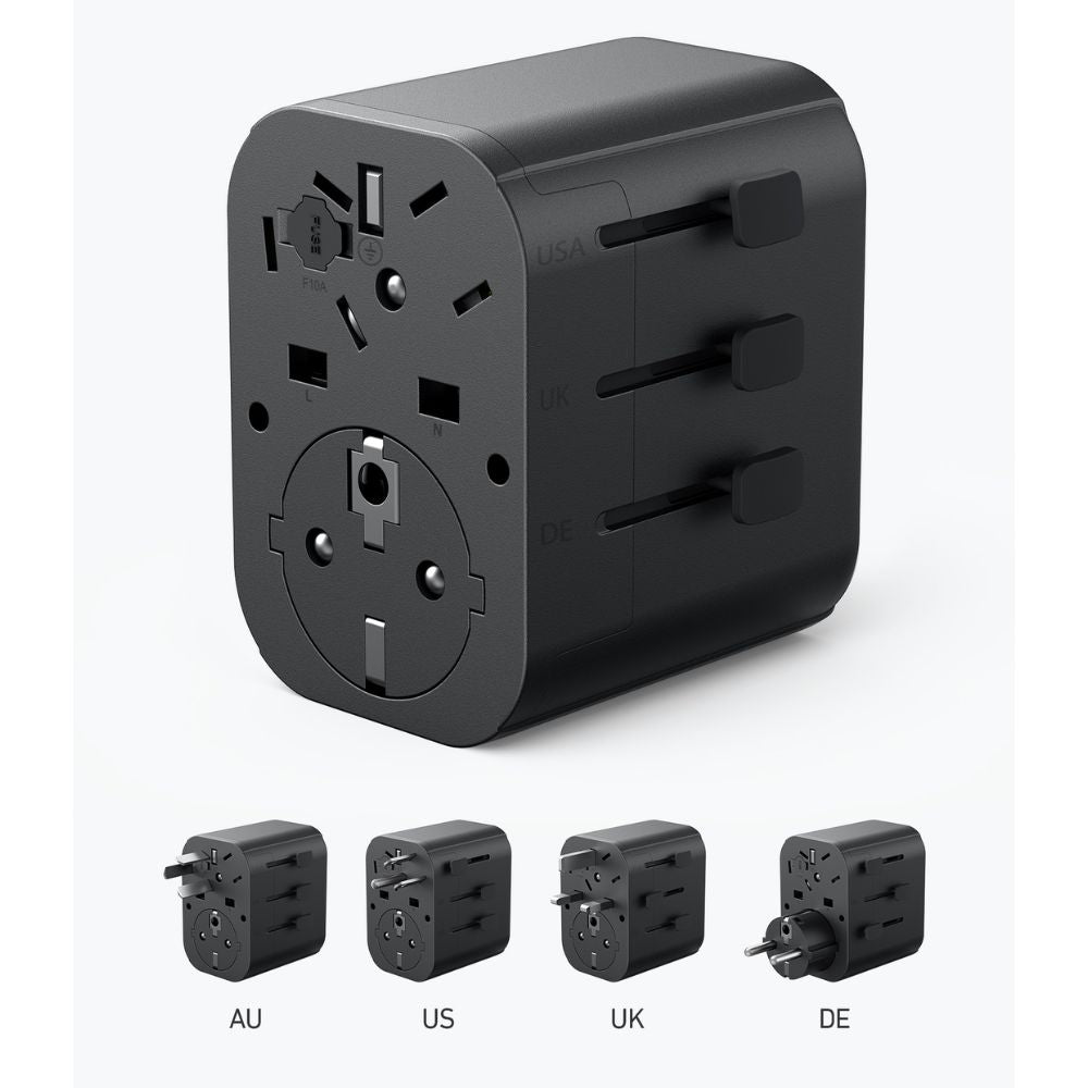 Anker Nano Travel Adapter 4 in 1 65W Black