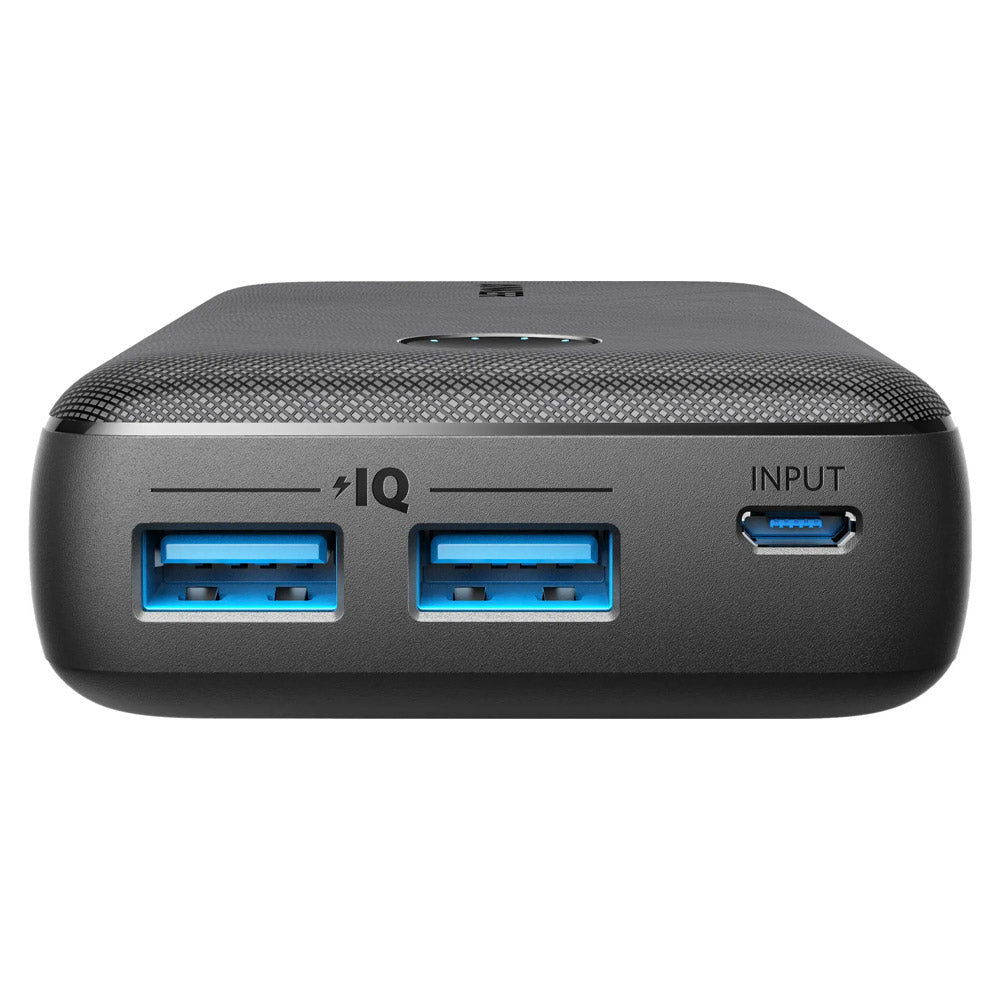 بطارية شحن Power Core Select من أنكر  سعة 10000 مللي أمبير شحن سريع بمنفذي USB-A مزدوجين بقدرة 12 واط | أسود