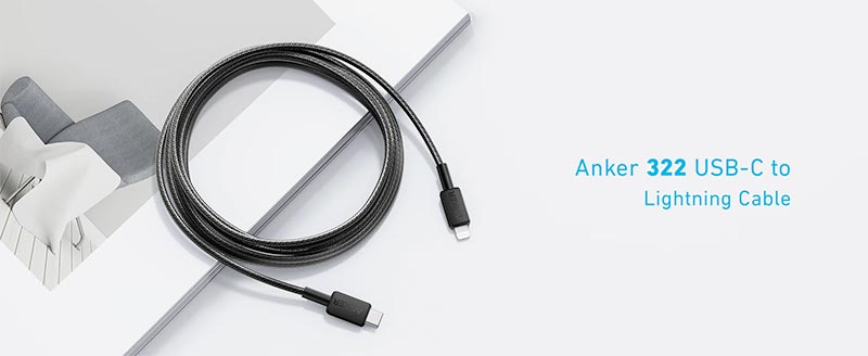 كابل USB-C إلى لايتنينج 322 من انكر 3متر | أسود
