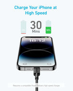 كابل USB-C إلى لايتنينج 322 من انكر 3متر | أسود