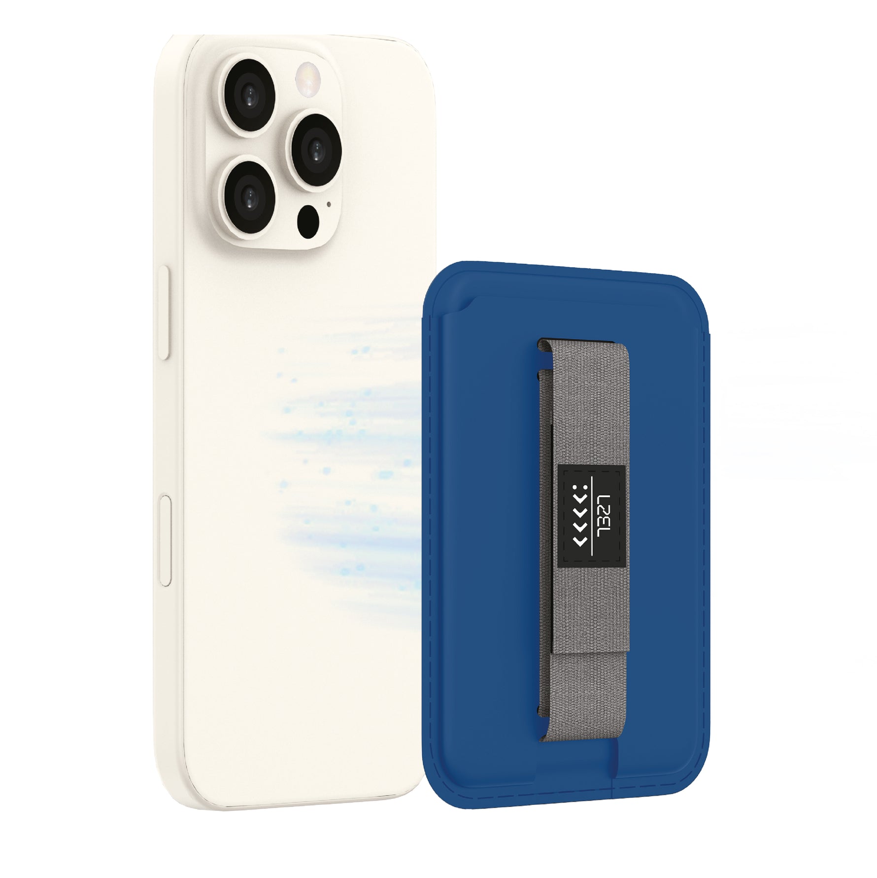 LZEL Aegis Leather Card Wallet Prime MagSafe E Magnetic | Blue