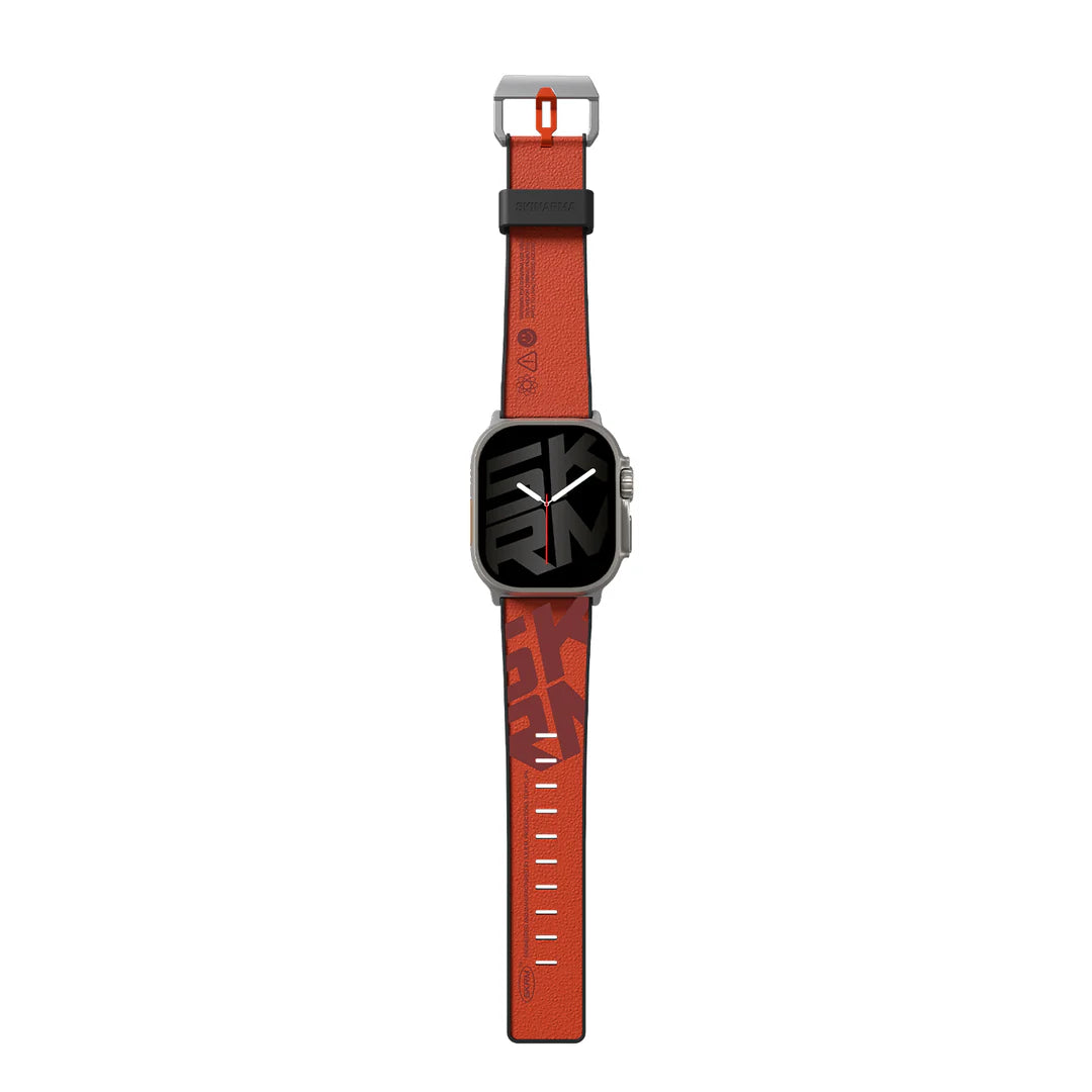 SkinArma Spunk Watch Strap for Apple Watch 49/45/44mm | Orange Red