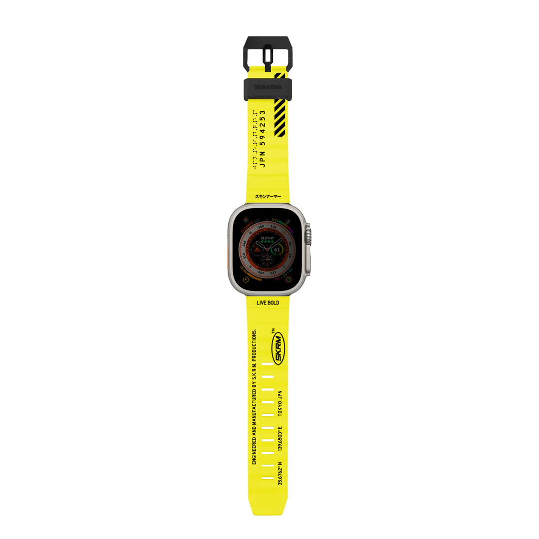 SkinArma Shokku Watch Strap for Apple Watch Ultra 49/45/44mm Yellow