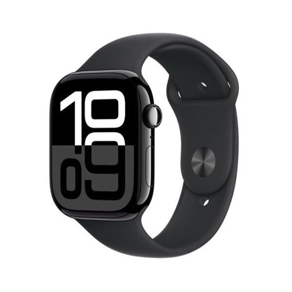 Apple Watch Series 10 - 46mm - GPS - Jet Black Aluminium Case - Sport Band - S/M | Black