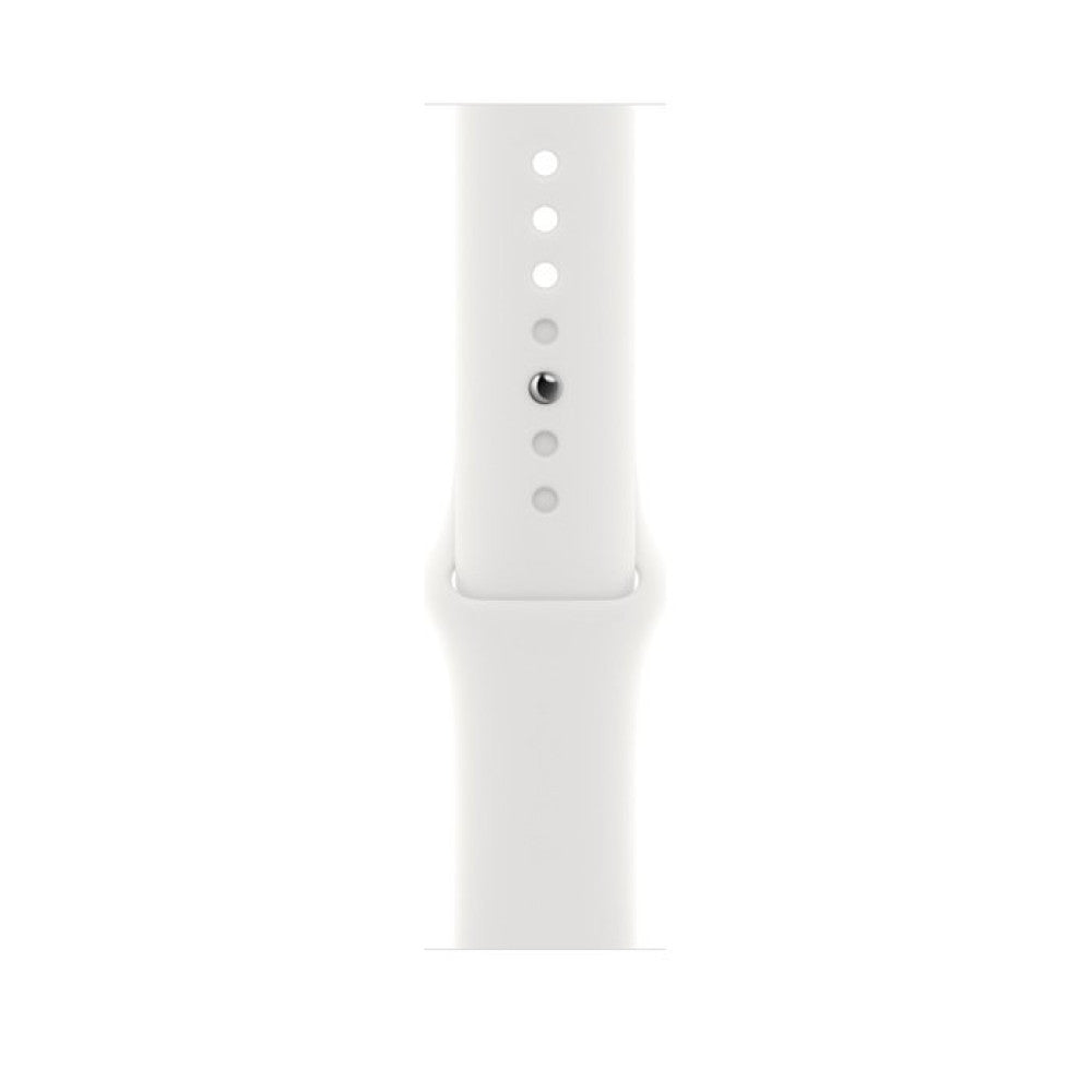 Apple Watch Series 8 GPS 41mm Silver Aluminium Case with White Sport Band - Regular