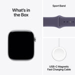 Apple Watch Series 11 GPS 46mm Silver Aluminium Case with Purple Fog Sport Band - M/L