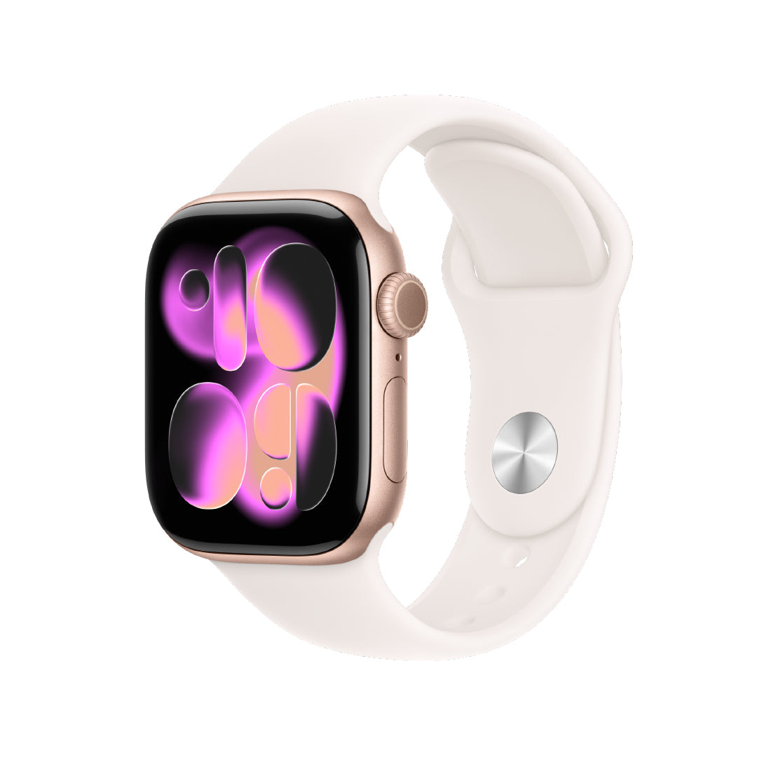 Apple Watch Series 11 - GPS - 42mm - Rose Gold Aluminium Case with Light Blush Sport Band - S/M