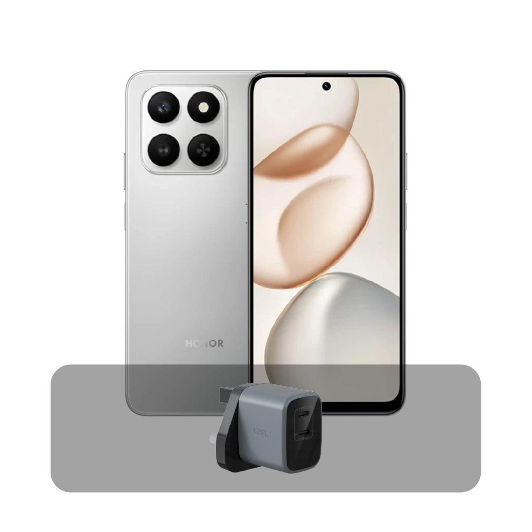 هاتف Honor X7D 5G - رام 6GB - مساحة 128GB + عرض الباندل | فضي
