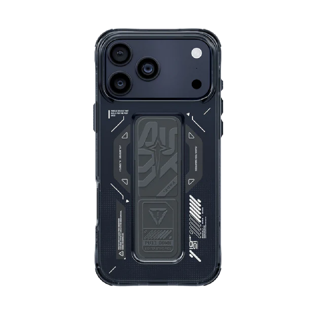 SKINARMA Helio Mag‑Charge + Grip‑Stand Case for iPhone 17 Pro | Graphite