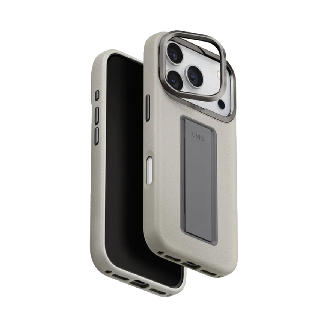 كڤر UNIQ Hybrid Heldro Pro MagClick مع حامل كاميرا لجهاز iPhone 17 Pro | Clay