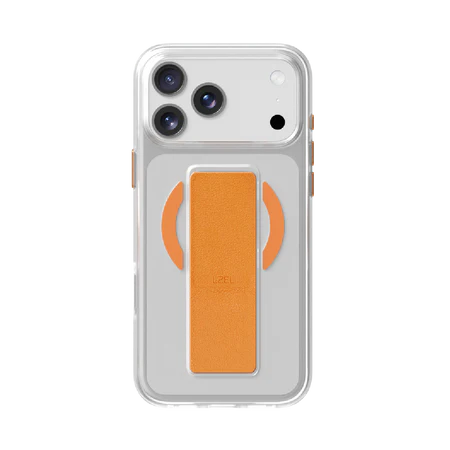 LZEL MagClear LeatherGrip Case for iPhone 17 Pro Max