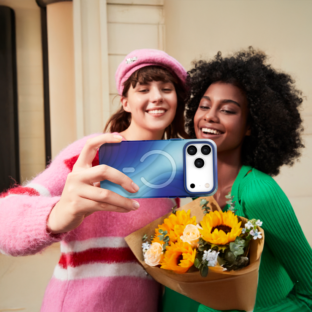 كڤر حماية LZEL MagFluxo Craft لهاتف iPhone 17 Pro | بنفسجي أزرق