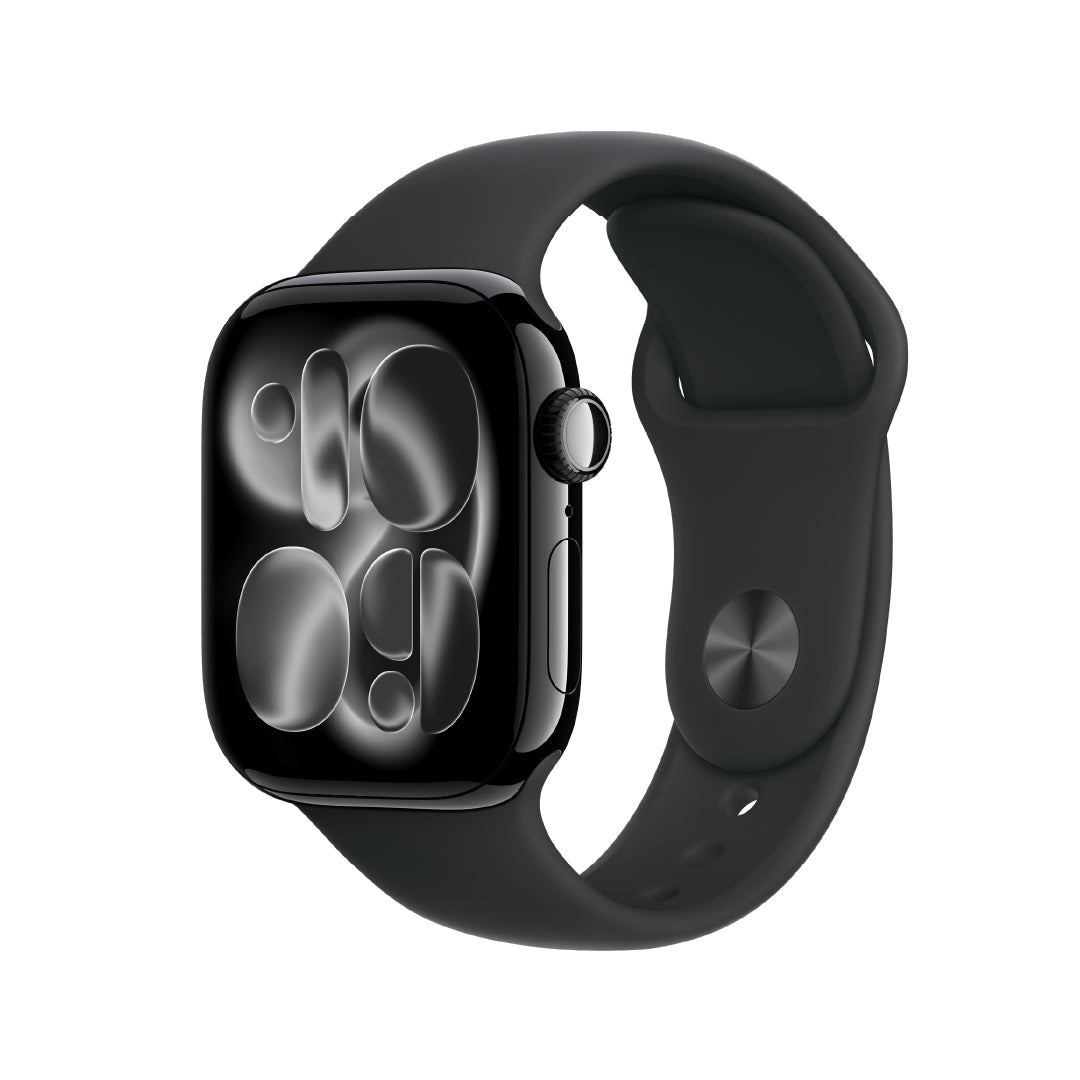 Apple Watch Series 11 - GPS - 42mm - Jet Black Aluminium Case with Black Sport Band - M/L